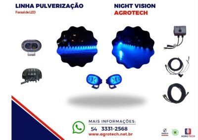 Farol Led Azul Para Pulverização Noturna – Night Vision