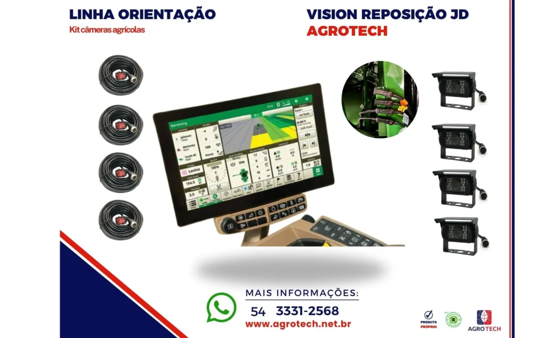 Kit Camêras Agrícolas Vision Reposição para JD Command Center