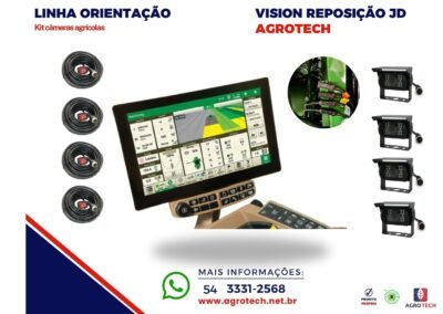 Kit Camêras Agrícolas Vision Reposição para JD Command Center